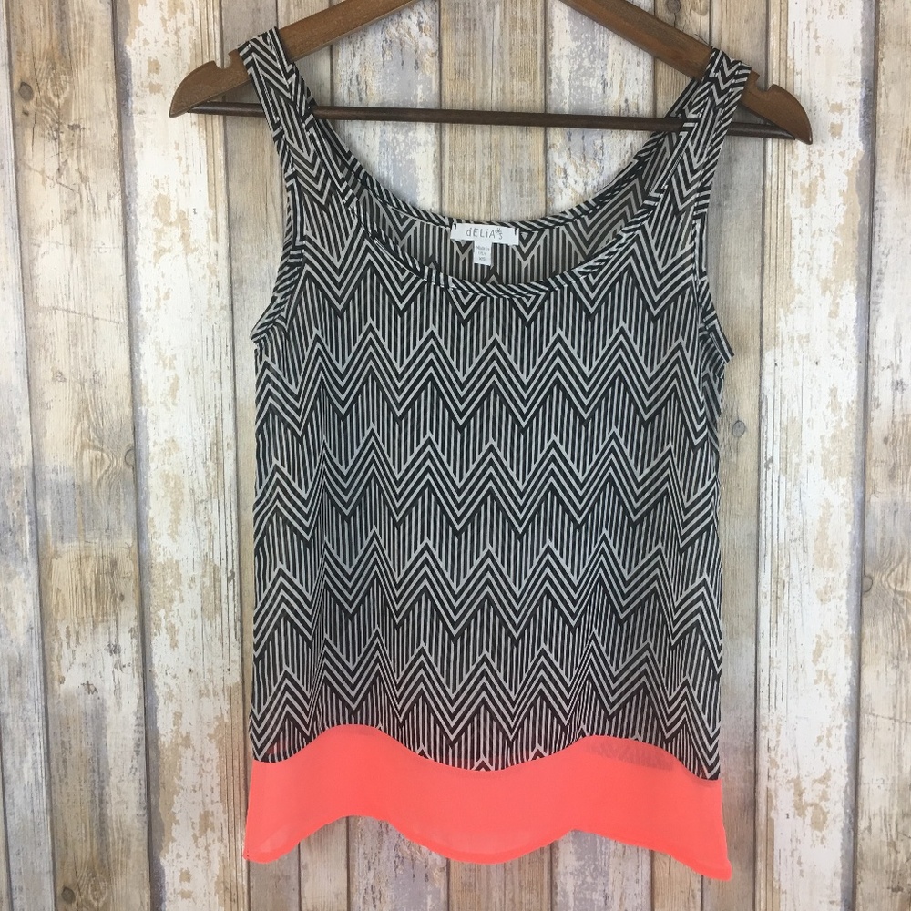 dELiA's Chevron Sheer Tank Top